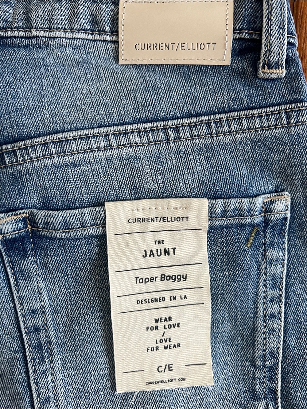 NWT Current/Elliott The Jaunt Taper Baggy High Rise Jeans Morning Glory 26 - Picture 8 of 10